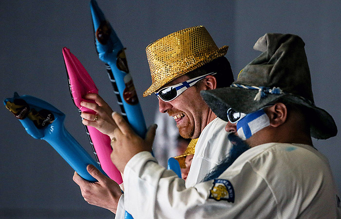 Болельщики сборной Финляндии