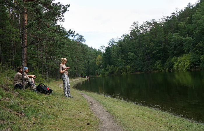 Сухое озеро на берегу Байкала наполнилось водой