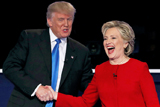 Клинтон победила на первых дебатах с Трампом