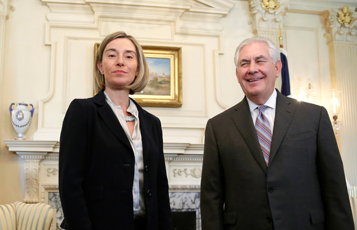 Могерини встретилась с новым госсекретарем США