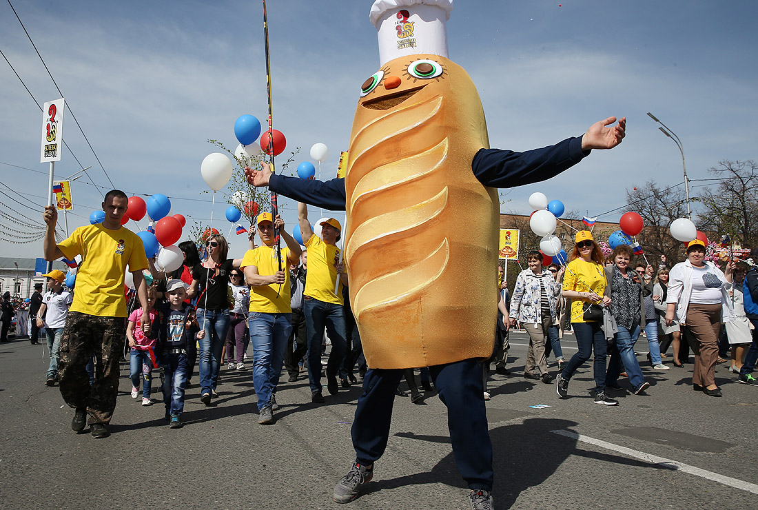 А так встречали Первомай в Рязани