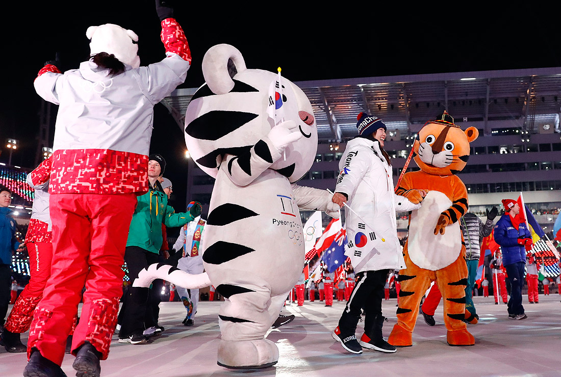 Талисман Олимпиады в Южной Корее белый тигренок Сухоран