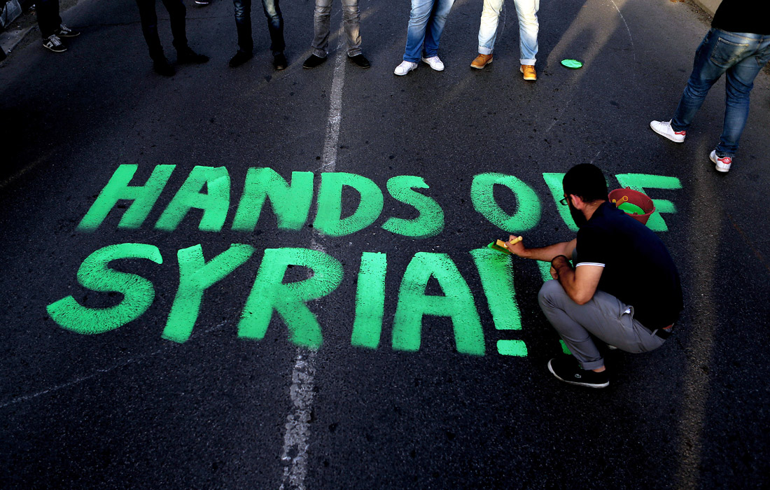 Акции против военной операции США, Великобритании и Франции в Сирии проходят на Кипре