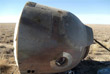 Капсула после аварийной посадки в степи Казахстана