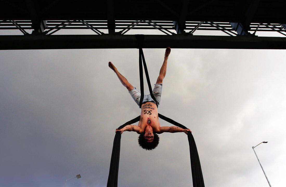 Акция протеста студентов в Боготе