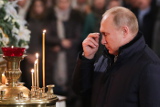 Путин приехал на Рождество в Спасо-Преображенский собор Петербурга