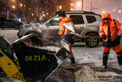 Пробки в Москве в метель достигли 9 баллов