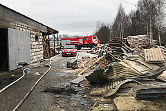 При пожаре в тепличном комплексе в Раменском погибли восемь человек