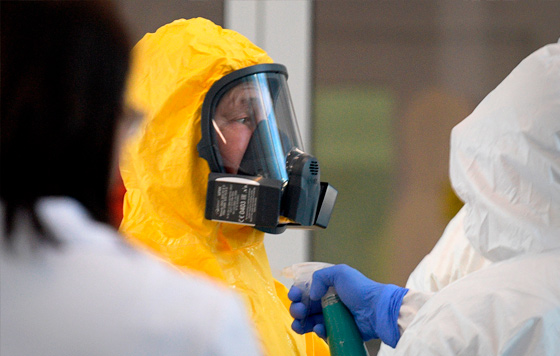 Владимир Путин посетил больницу в Коммунарке