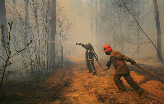 Пожар в зоне отчуждения ЧАЭС