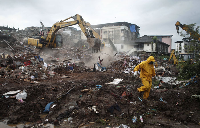 В Индии рухнул шестиэтажный жилой дом