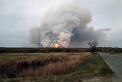 В 14 населенных пунктах под Рязанью отключили газ из-за пожара на арсенале