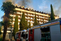 В санатории Минобороны в Ялте прошла эвакуация из-за пожара