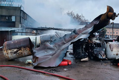 Пожарные потушили склад газовых баллонов в Москве