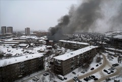 Трое пожарных погибли на горящем складе в Красноярске