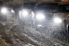 В Москве из-за буксующих фур перекрыли ТТК у Новорижской эстакады