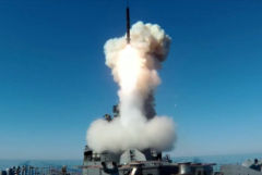 Российский корабль выполнил новый пуск ракеты "Калибр" в Японском море