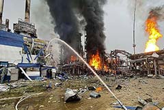 Пожар на Уренгойском заводе "Газпрома" потушен
