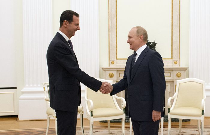 Путин накануне вечером встретился в Кремле с Асадом
