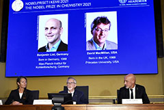 Нобелевскую премию по химии присудили за развитие асимметрического органокатализа