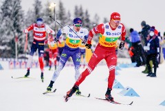 Сборная России по лыжам финишировала второй в мужской эстафете на этапе КМ