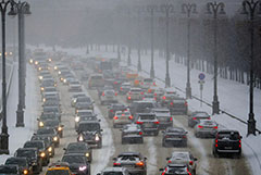 Москва с утра встала в 7-балльных пробках