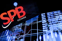 Оборот торгов иностранными акциями на "СПБ бирже" снизился на 92% год к году