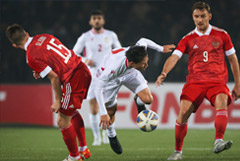 Сборная России по футболу сыграла вничью с Таджикистаном