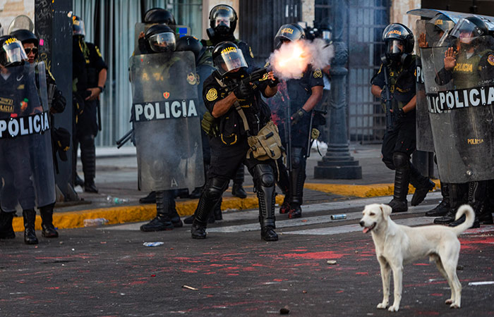Полиция в Перу применила слезоточивый газ для разгона протестующих против правительства