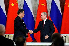 Песков заявил, что Путин и Си Цзиньпин не обсуждали "мирный план Зеленского"