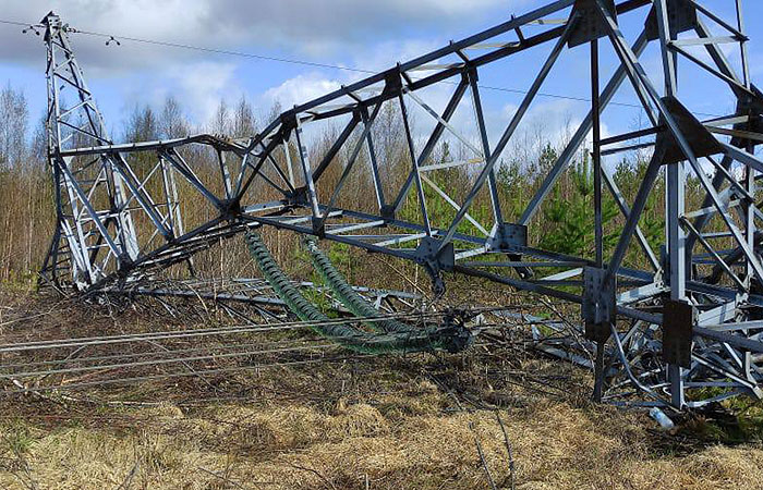 Подрыв опоры ЛЭП в Ленинградской области квалифицирован как диверсия