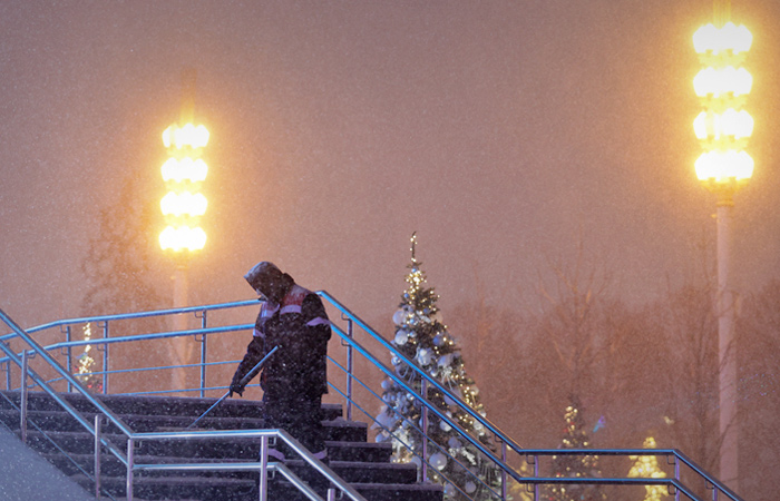Пробки в Москве достигли 9 баллов из-за сильного снегопада