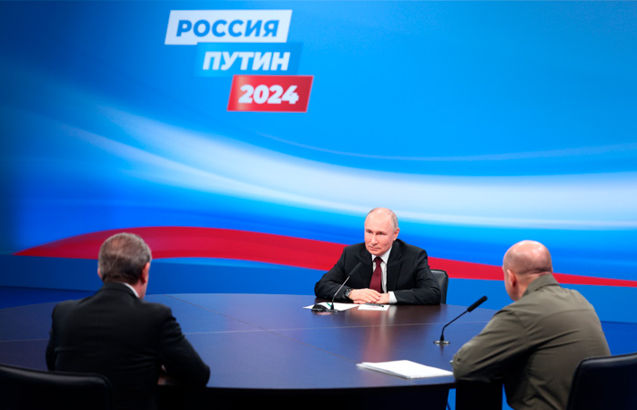 Путин набирает 85,13% голосов в Москве после обработки 100% протоколов