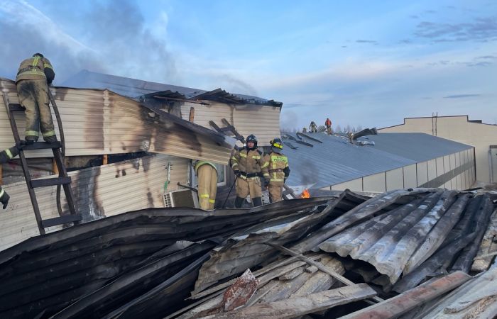 В Кировской области произошел пожар на деревообрабатывающем предприятии