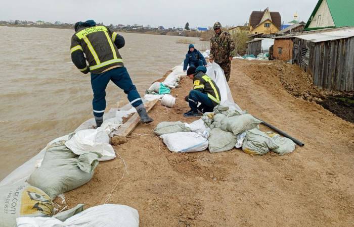 Уровень воды в реке Ишим близ села Викулово превысил 11 м
