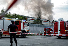 Работа производственной площадки "НПО автоматики" приостановлена из-за пожара