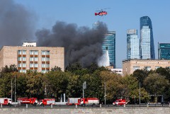 На западе Москвы произошел пожар в административном здании