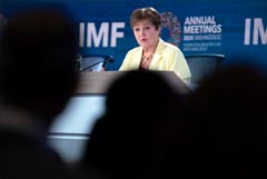 Глава МВФ отметила, что глобальная инфляция продолжает замедляться