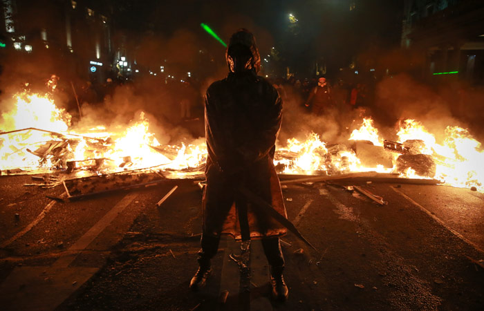 МВД Грузии сообщило о 34 задержанных участниках акции протеста в Тбилиси