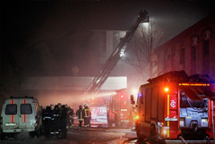 Пожар на Варшавском шоссе в Москве потушен