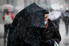 Мокрый снег ожидается в понедельник в Москве
