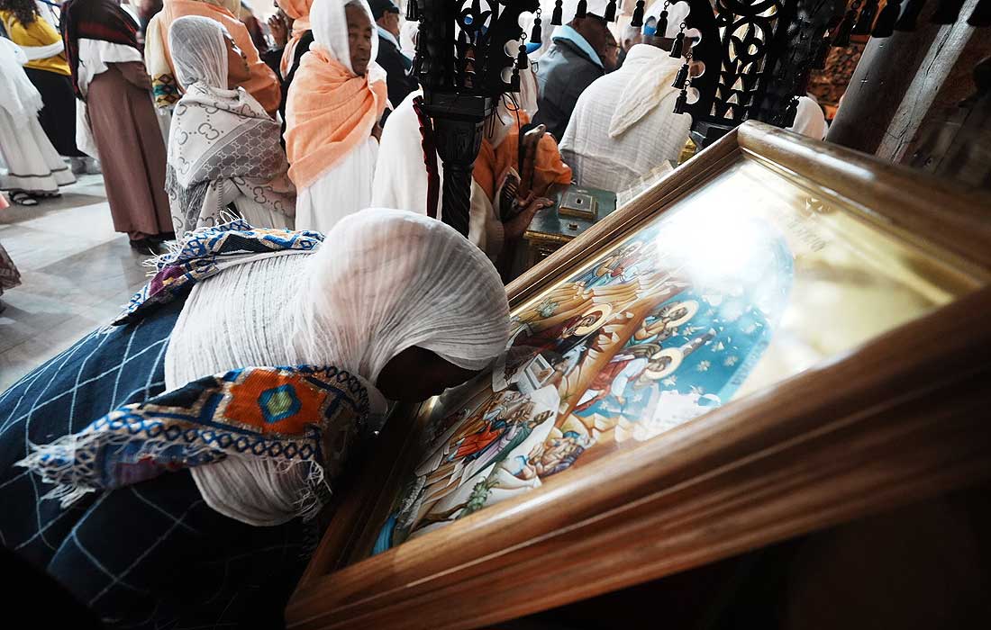 В церкви Рождества Христова в Вифлееме