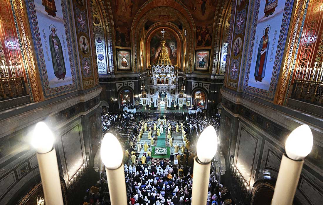 В храме Христа Спасителя в Москве