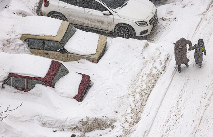 На Москву обрушился сильный снегопад