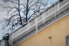 Петербурженка попала в больницу после падения на нее наледи