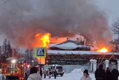 Дом горного начальника XVIII века загорелся в Петрозаводске