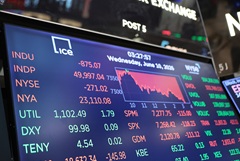 Уолл-стрит в среду резко снизилась из-за ускорения инфляции и международной напряженности